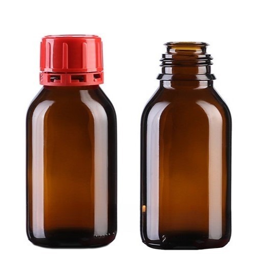 125ml-Amber-Chemical-Reagent-Glass-Bottle-Narrow-Mouth-1-1 REAGENT BOTTLE N/M AMBER 125ml - Image 1