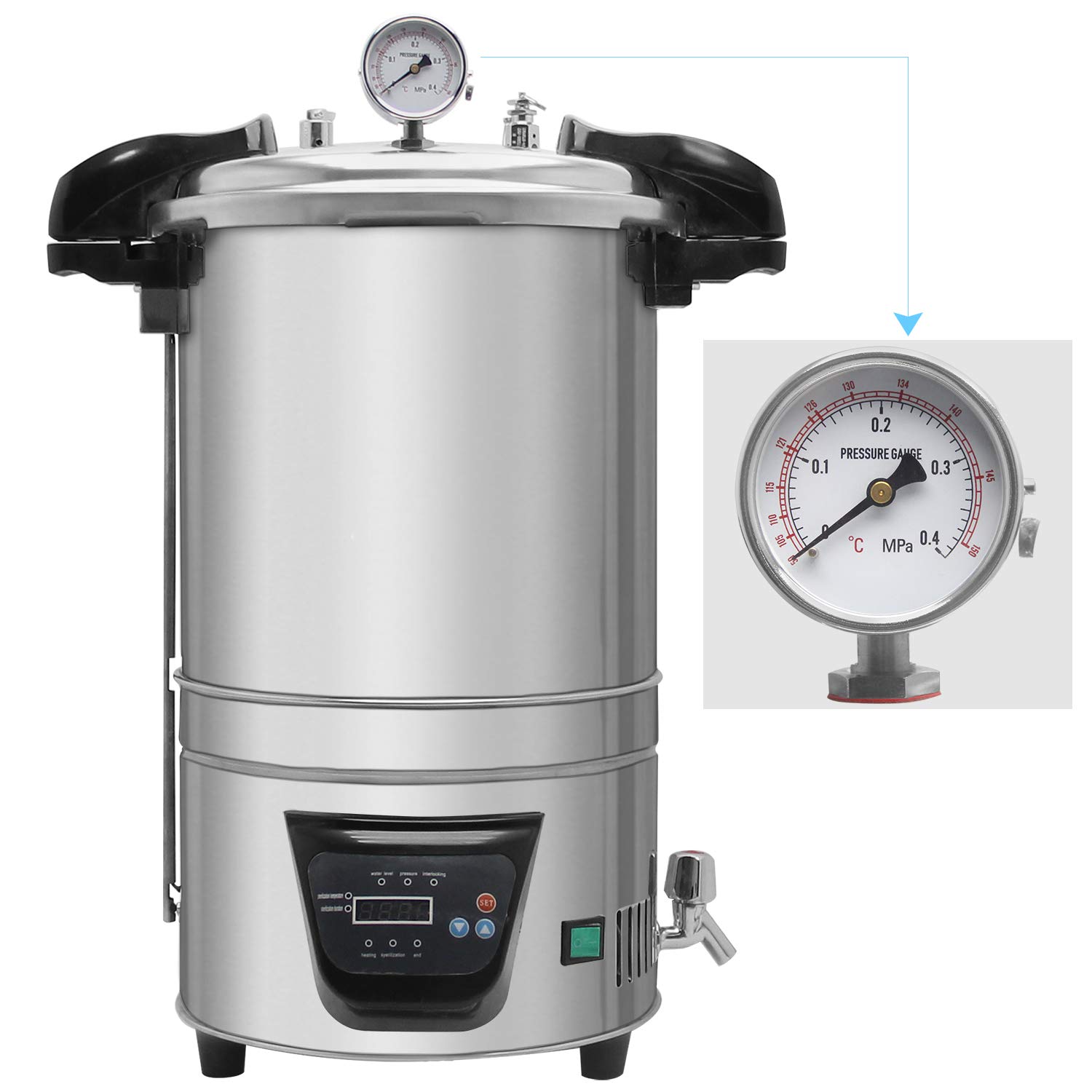 Autoclave-DSX-280B-1-1 Digital Portable Autoclave 18L DSX-280B(18L) Taisite USA - Image 1