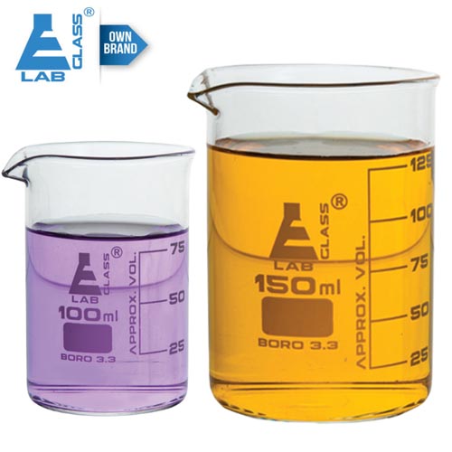 Beaker-Lab-Glass-1-2-2 Beaker Glass 100ml to 1000ml (Tall Form with Spout) LABGLASS USA - Image 1