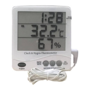 Brannan Digital Thermometer & Hygrometer with Clock