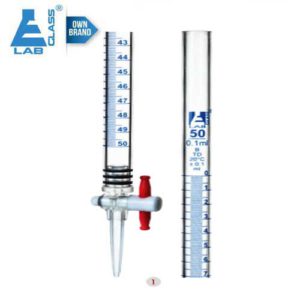 Burette (Plastic) Polypropylene 50ml PTFE Key Stopcock LABGLASS
