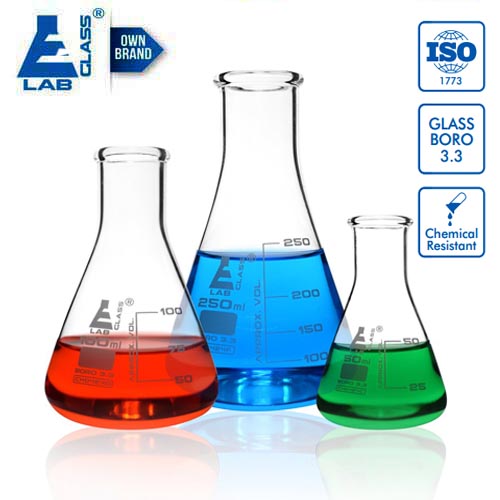 Conical-Flask-Labglass-USA-2 Conical Flask 50-2000ml (Erlenmeyer Flask) Borosilicate Glass LABGLASS USA - Image 1