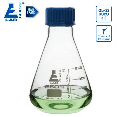 Conical-Flask-with-screw-capLabglass-USA-2 Conical Flask with Screw cap 250-1000ml Borosilicate Glass LABGLASS USA - Image 1