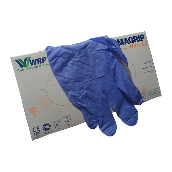 Dermagrip-Ultra-Nitrile-Hand-Gloves-1-Box-Blue-Color-Large Dermagrip Ultra Nitrile Hand Gloves 1 Box Blue Color – Medium Size - Image 1