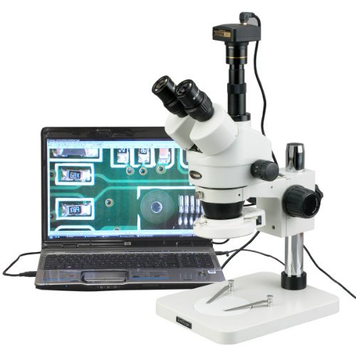 Digital-Trinocular-Stereo-Zoom-Microscope Zoom Stereo Microscope with 10MP Digital Camera AmScope - Image 1