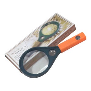 Hand Magnifying Glass 75 mm, Orange-Green