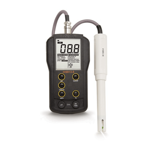 Hanna-Portable-pH-EC-TDS-Temperature-Meter-HI9813-5-1 Hanna Portable Meter pH/EC/TDS/Temperature Tester HI9813-5 - Image 1