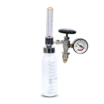 Lab-asia.0031-1-1 Oxygen Fine Adjustment Valve with Roameter & Humidifier Bottle - Image 1