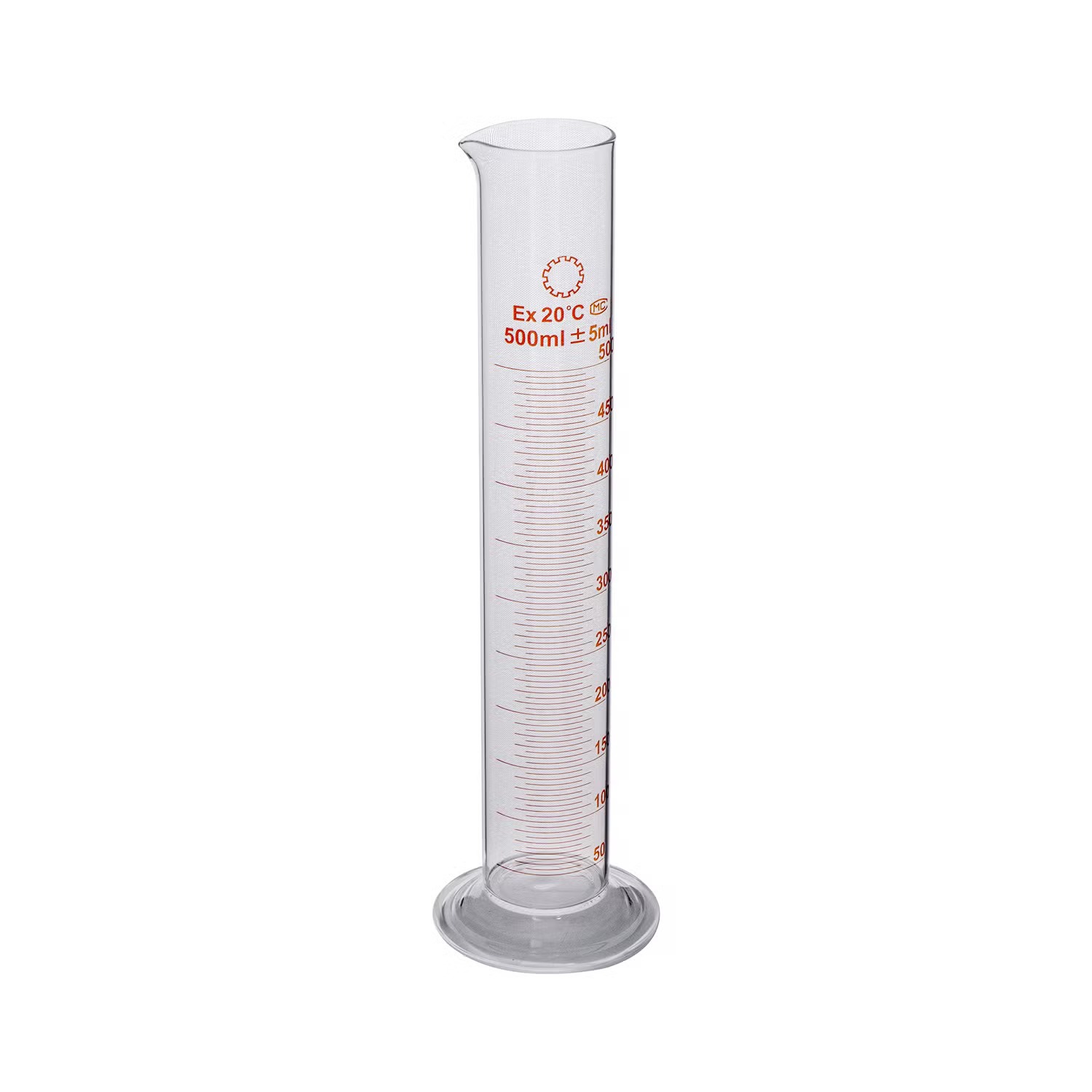 Laboratory-Graduated-50ml-100ml-250ml-500ml-Borosilicate-Glass-Measuring-Cylinder-with-Spout-1 MEASURING CYLINDER 500ml - Image 1