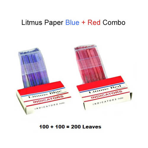 Litmus-Paper-Reb-Blue-Combo-Pack-3 Litmus Papers Red+Blue India (200 Strips) - Image 1