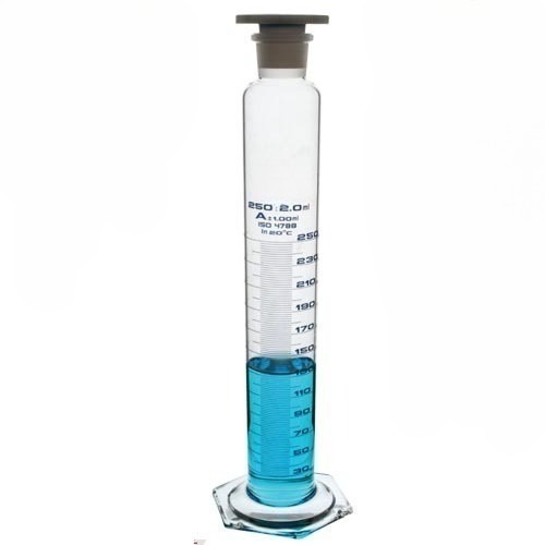 Measuring-Cylinder-Stopper-500x500-1-1 MEASURING CYLINDER WITH GLASS STOOPER 250ml - Image 1