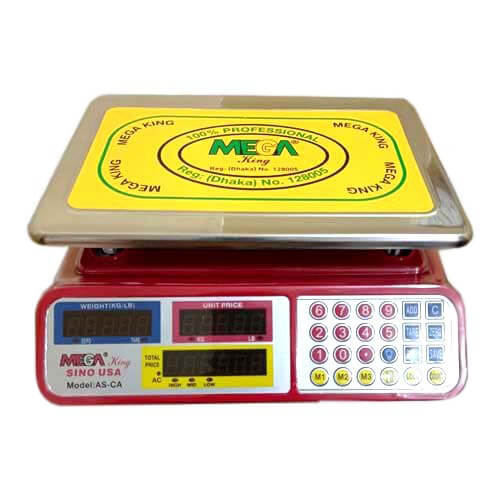 Mega-40-Kg-Digital-Weight-Scale-Plain-Plate Mega King AS-CA Weight Scale 40kg - Image 1
