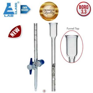 Burette (Micro) Class ‘A’ 5ml-10ml PTFE Key Stopcock LABGLASS