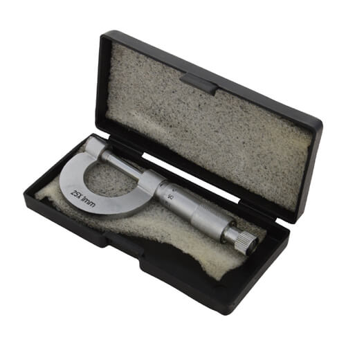 Micrometer-Screw-Gauge-25-mm-SS-Thread-in-Velvet-Box-1-4 Micrometer Screw Gauge 25 mm, SS Thread in Velvet Box - Image 1