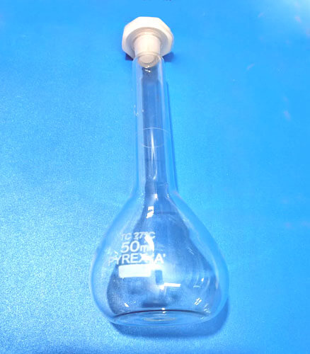 Pyrex-Volumetric-Flask-50-ml-in-BD-1-1 Pyrex Volumetric Flask 50 ml - Image 1