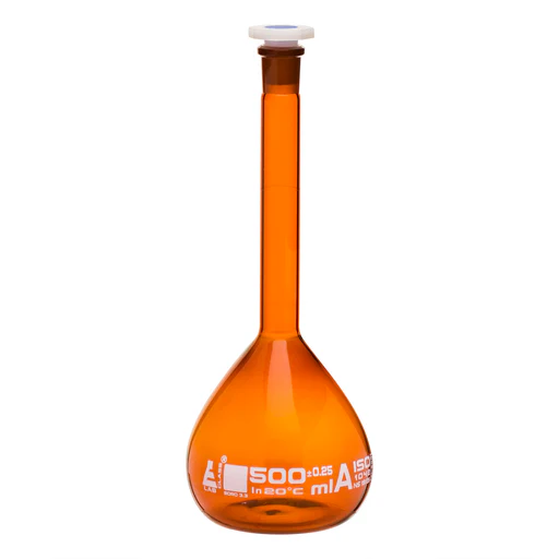 enhnhykvgkecakgaoonj_512x512 VOLUMETRIC FLASK AMBER 500ml - Image 1